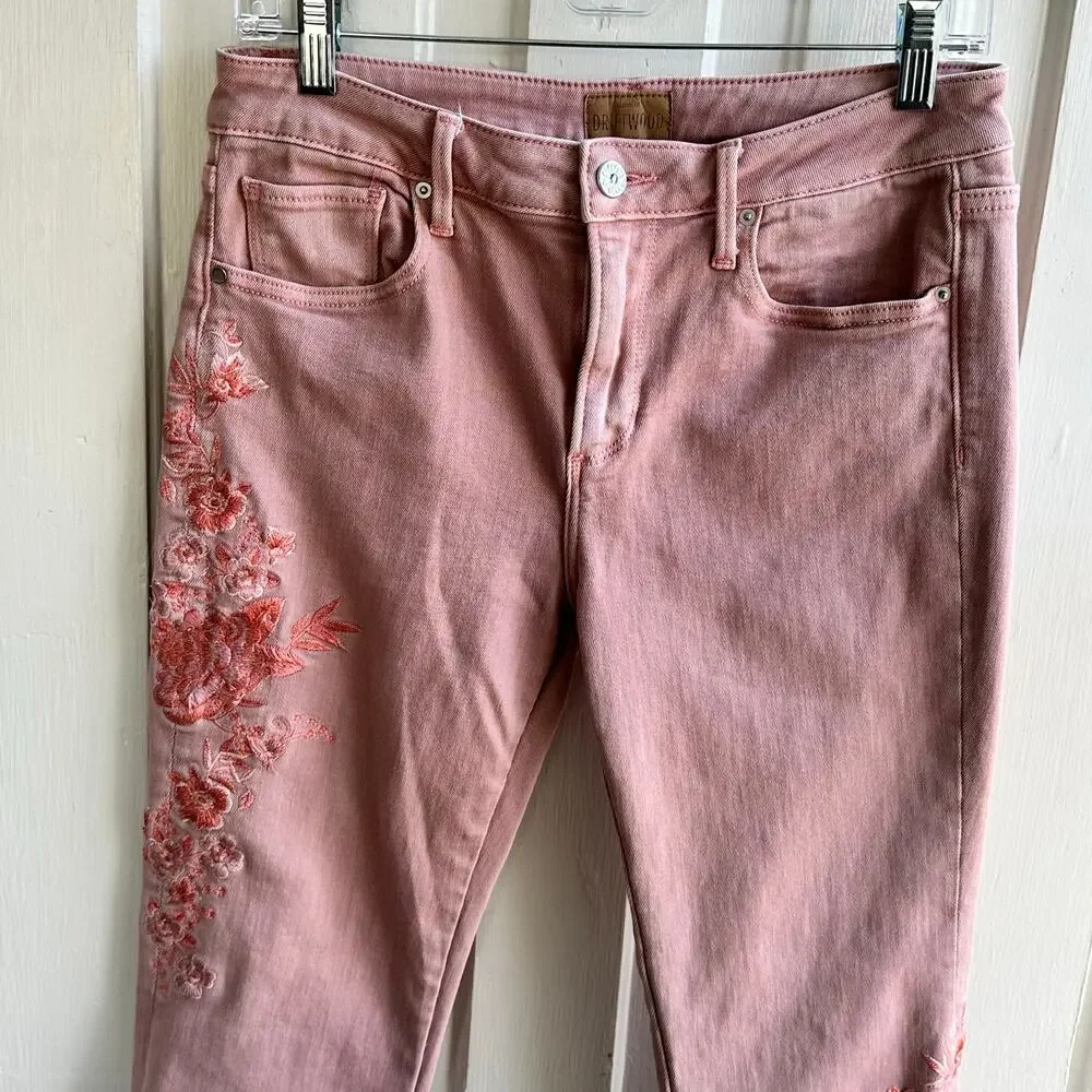 Driftwood Colette Blossom Embroidered Jeans – Size 28